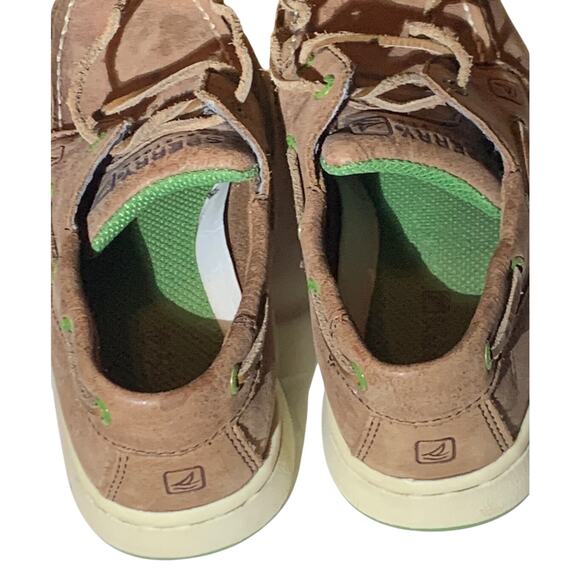 Sperrys Top Sider Boys Shoes Sz. 13.5 Brown Spy Cupsole 2 Eye Leather Boat Shoes - Picture 4 of 12